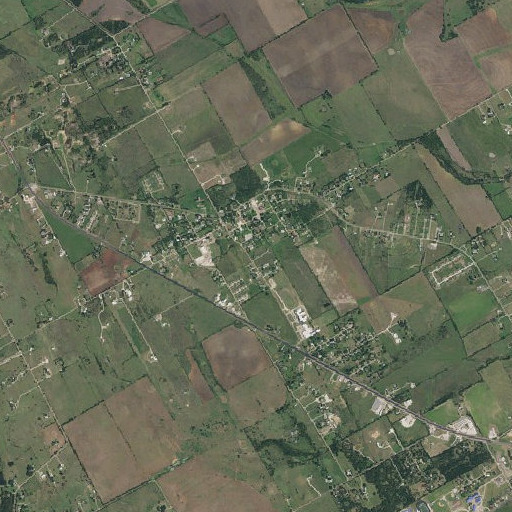 Aerial imagery of China Spring Census Designated Place, TX