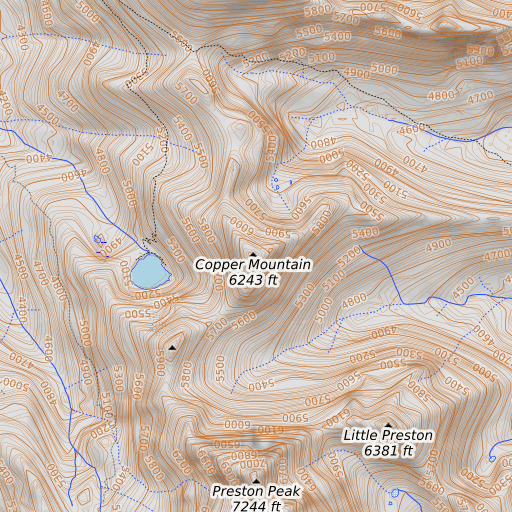 OpenTopoMap map of Copper Mountain, CA