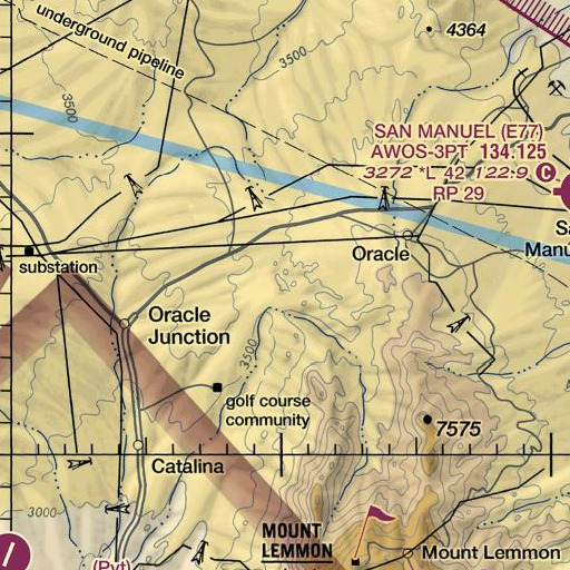 FAA VFR chart of Bachman Wash, AZ