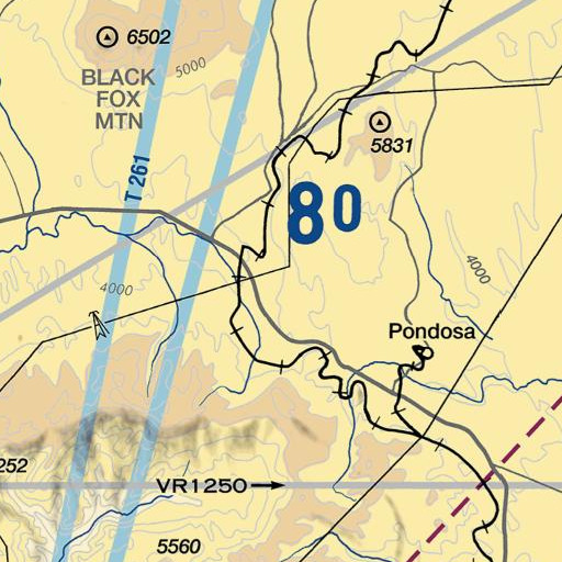 FAA VFR chart of Cub Spring, CA