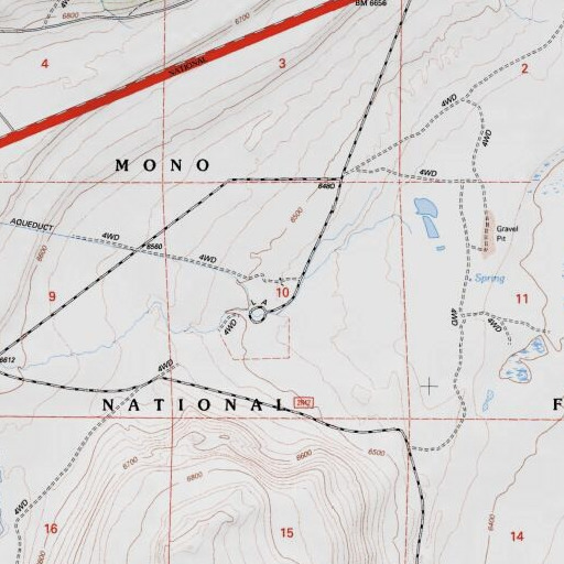 USGS 24K topo map of Dechambeau Ranch, CA