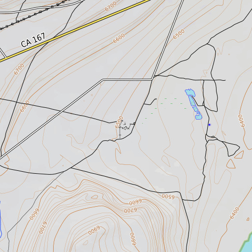 OpenTopoMap map of Dechambeau Ranch, CA