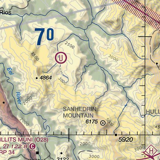 FAA VFR chart of Deep Hole Valley, CA