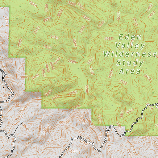 OpenTopoMap map of Deep Hole Valley, CA