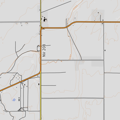 OpenTopoMap map of Desert Creek, NV