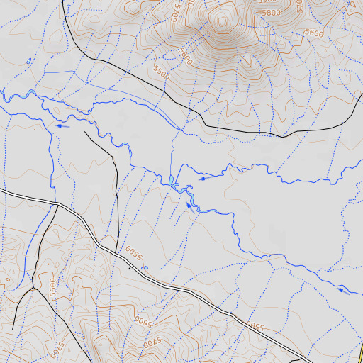 OpenTopoMap map of Dixie Creek, CA