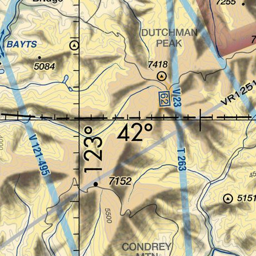 FAA VFR chart of Donomore Creek, CA