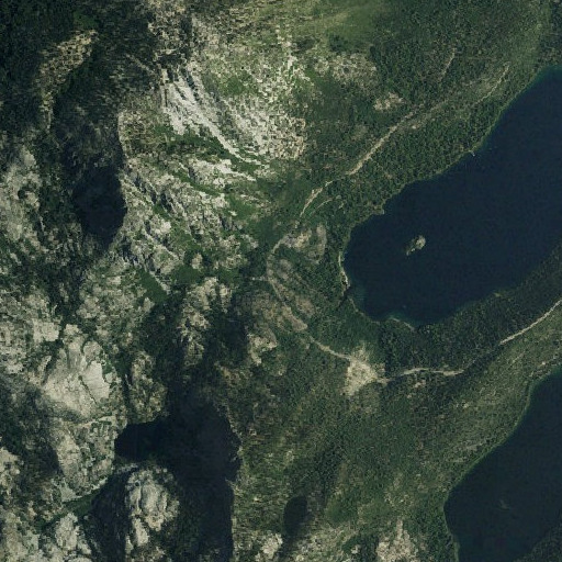 Aerial imagery of Eagle Falls, CA