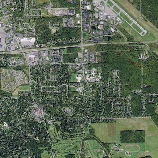 Aerial imagery of Dewitt Middle School, NY