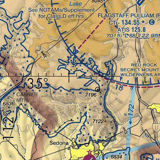 FAA VFR chart of Barney Spring, AZ