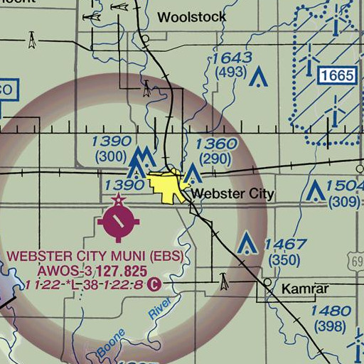 FAA VFR chart of Performance Emergency Ambulance Services, IA