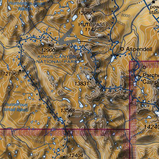 FAA VFR chart of Evolution Lake, CA