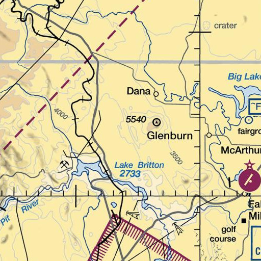 FAA VFR chart of Fort Mountain, CA