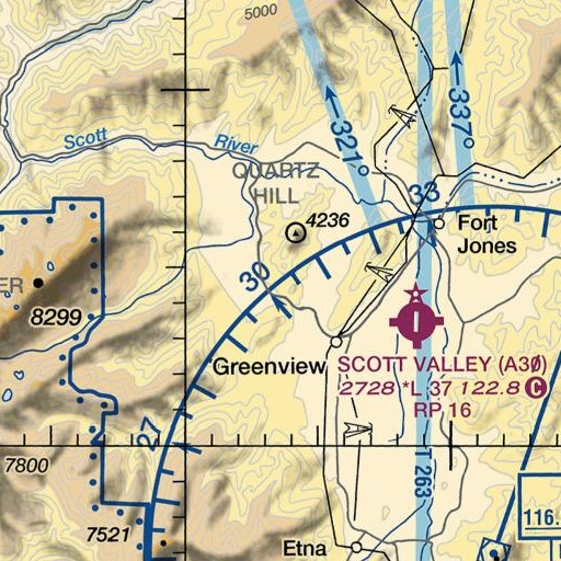 FAA VFR chart of Gibraltar Mine, CA