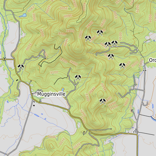 OpenTopoMap map of Gibraltar Mine, CA