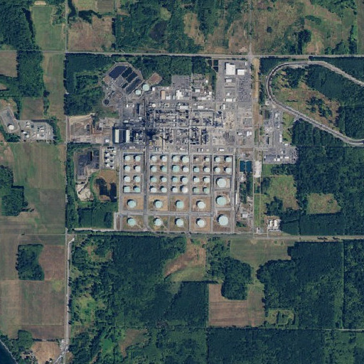Aerial imagery of Cherry Point Refinery, WA