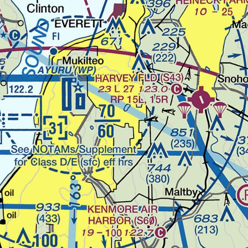 FAA VFR chart of Arbor Place, WA