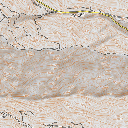 OpenTopoMap map of Grassy Patch, CA