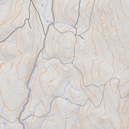 OpenTopoMap map of Jenkins Spring, CA