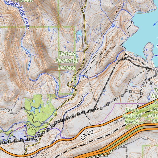 OpenTopoMap map of Jordan Creek, CA