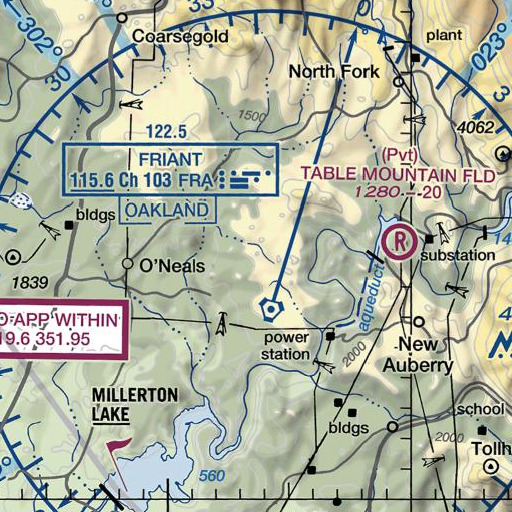 FAA VFR chart of Kennedy Table, CA