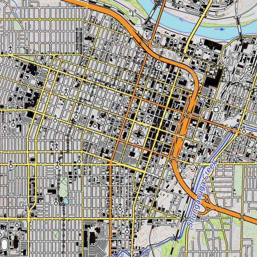 OpenTopoMap map of Dillon House, KS
