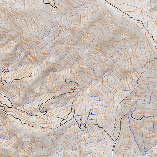 OpenTopoMap map of Long Glade, CA