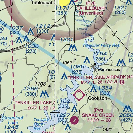 FAA VFR chart of Pettit, OK