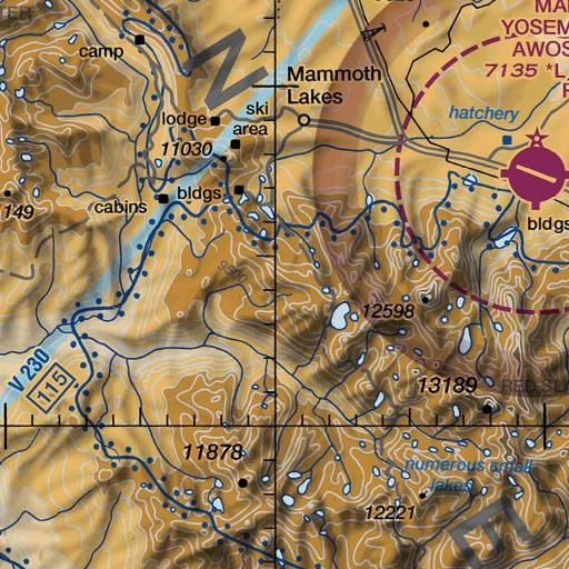 FAA VFR chart of Mammoth Crest, CA
