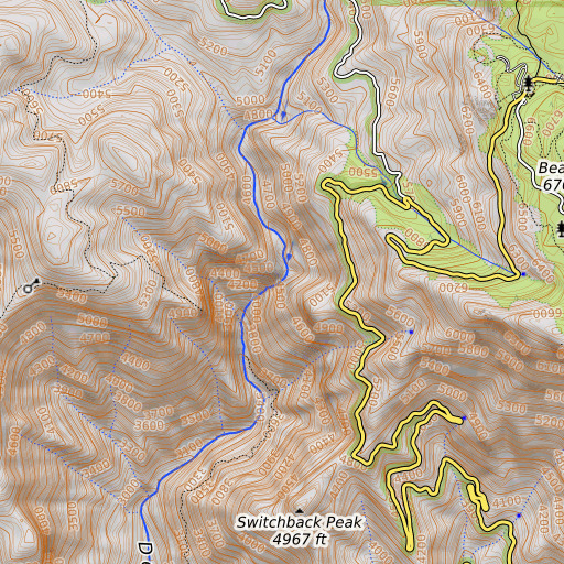 OpenTopoMap map of Marble Falls, CA