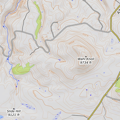 OpenTopoMap map of Bill Riley Spring, AZ