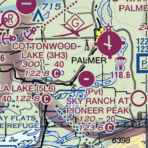 FAA VFR chart of Conrock North Pit, AK