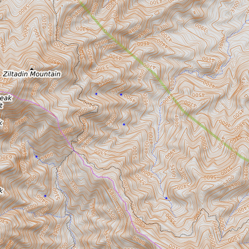 OpenTopoMap map of Black Bear Spring, AZ