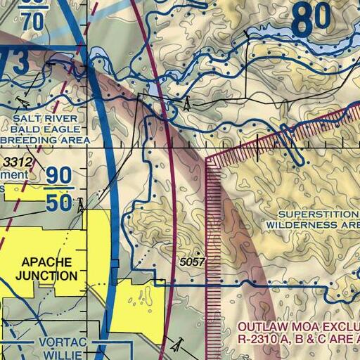 FAA VFR chart of Black Mesa, AZ