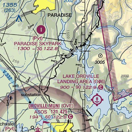 FAA VFR chart of North Table Mountain, CA