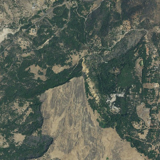 Aerial imagery of North Table Mountain, CA