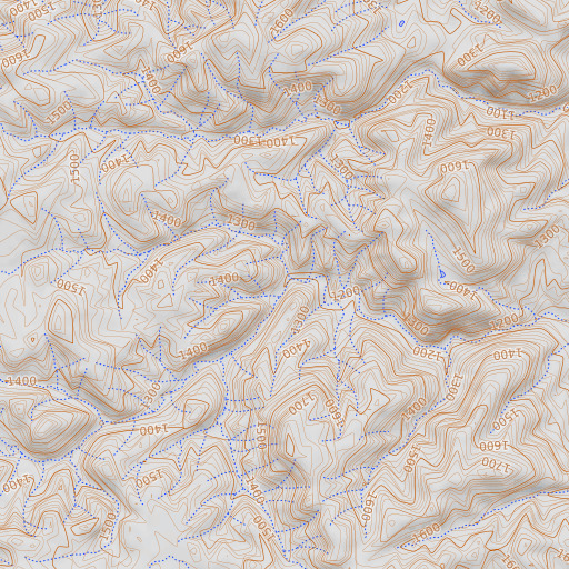 OpenTopoMap map of Oak Flat Creek, CA