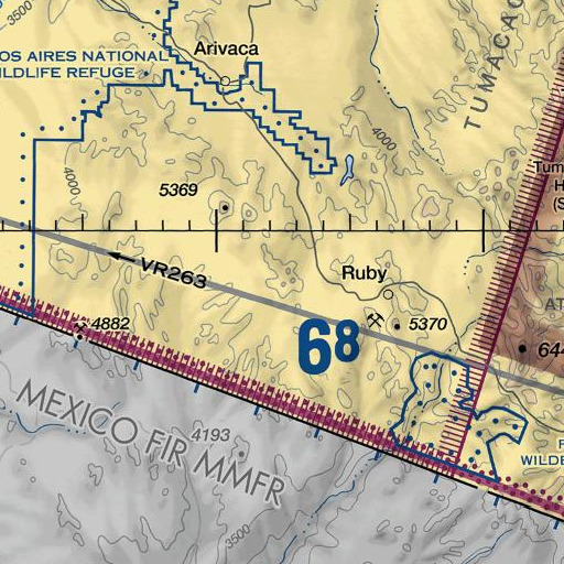 FAA VFR chart of Black Peak, AZ
