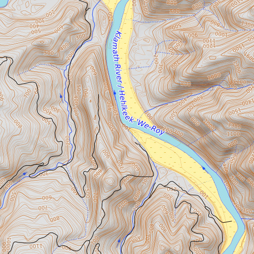 OpenTopoMap map of Omogar Creek, CA
