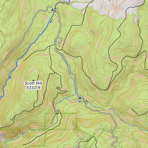 OpenTopoMap map of Onion Valley Spring Two, CA