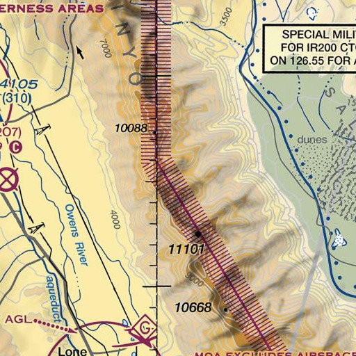 FAA VFR chart of Pat Keyes Spring, CA