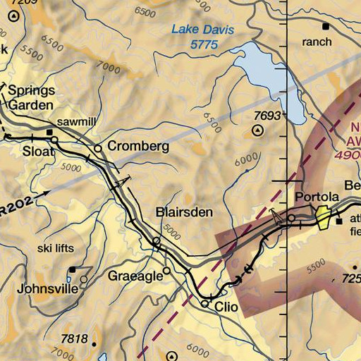 FAA VFR chart of Penman Saddle, CA