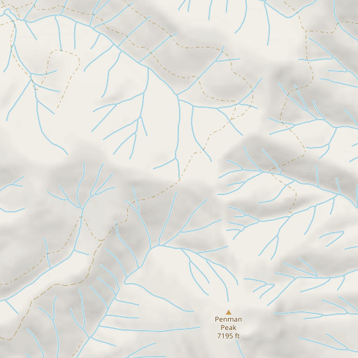OpenStreetMap map of Penman Saddle, CA