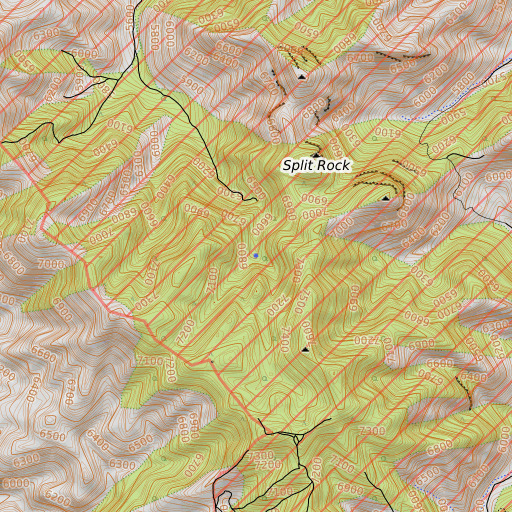OpenTopoMap map of Blacktail Spring, AZ