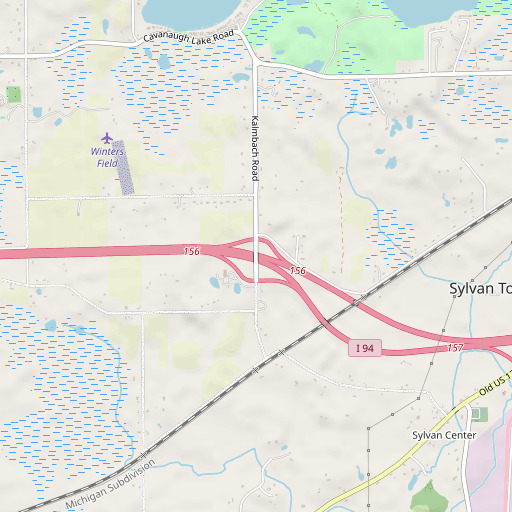 OpenStreetMap map of Interchange 156, MI
