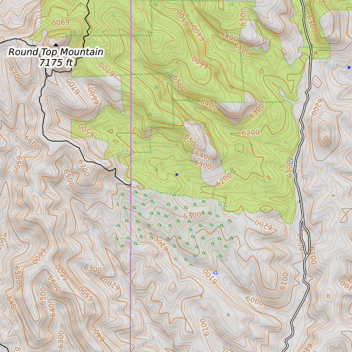 OpenTopoMap map of Cedar Spring, AZ