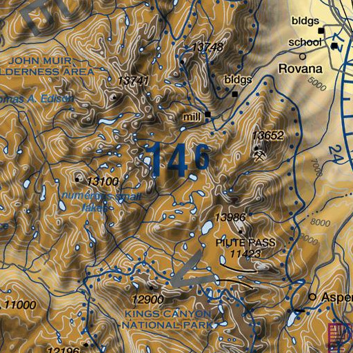 FAA VFR chart of Pine Creek Pass, CA