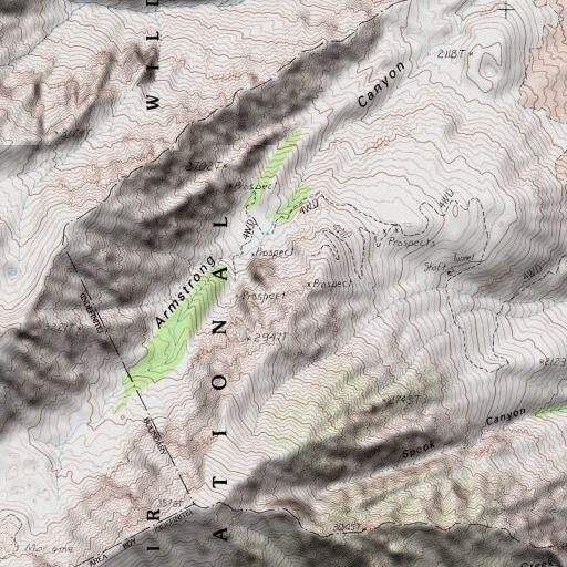 USGS 24K topo map of Pinnacle Mine, CA