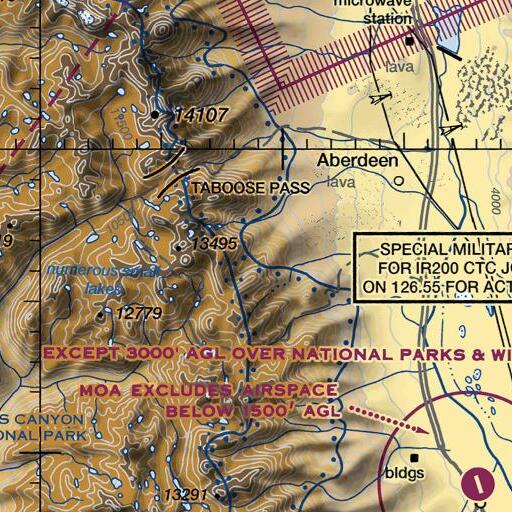 FAA VFR chart of Pinnacle Mine, CA