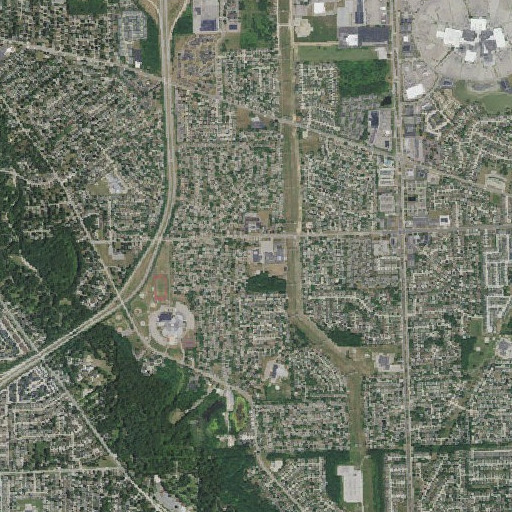 Aerial imagery of Browning Elementary School, MI
